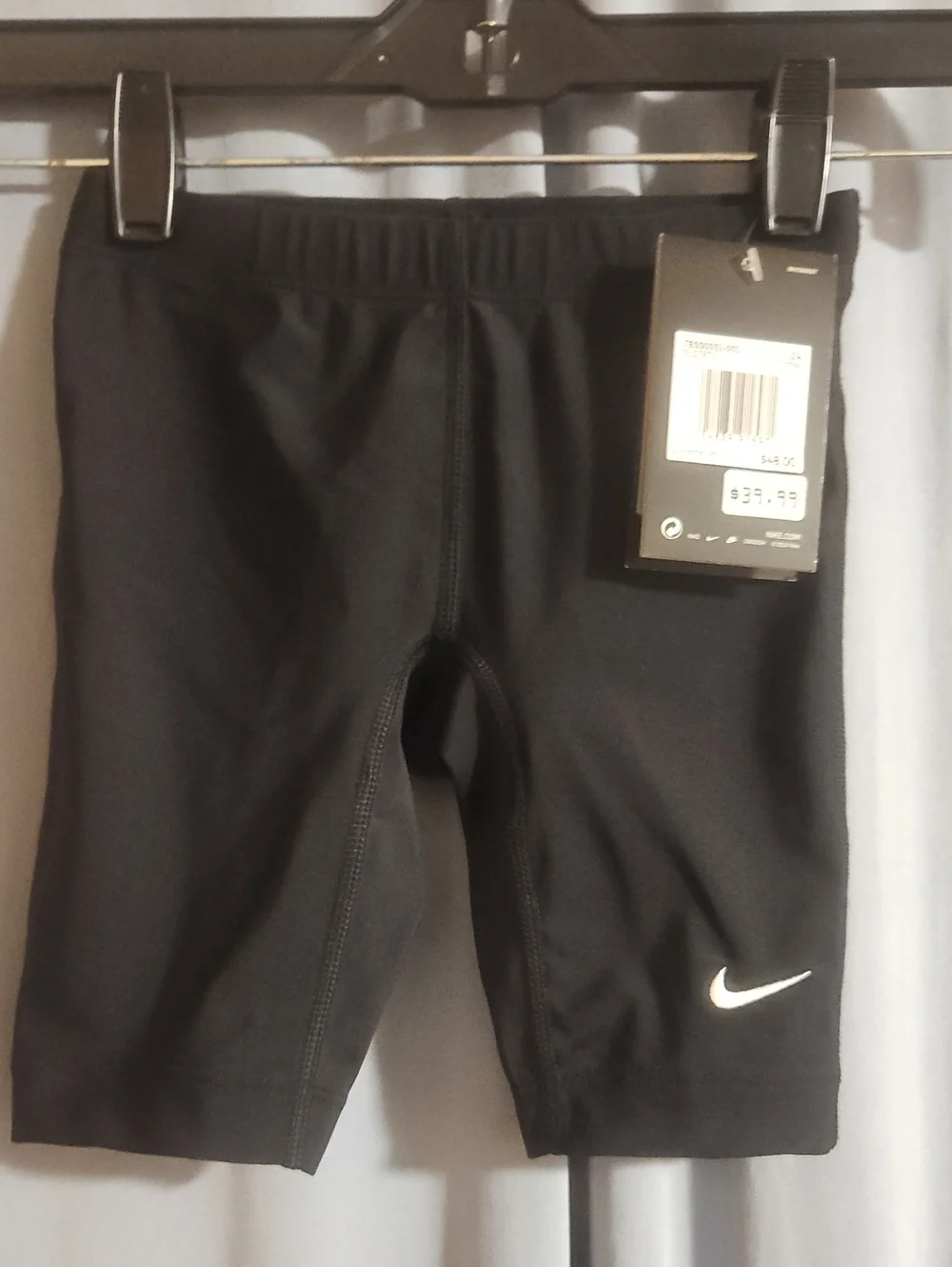 Nike Nylon Core Solid Jammer: BLACK: NEW WITH TAGS: SIZE 24 (S/M)